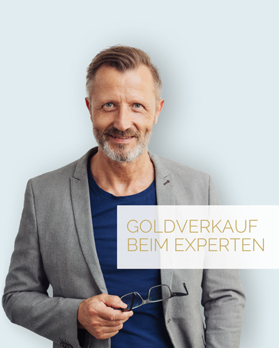 Lachender Goldankauf-Experte bei Royal Goldankauf